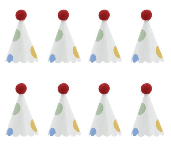 Mini chapeuzinhos de festa - poá